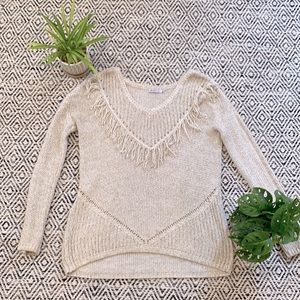 Cream knit oversized sweater